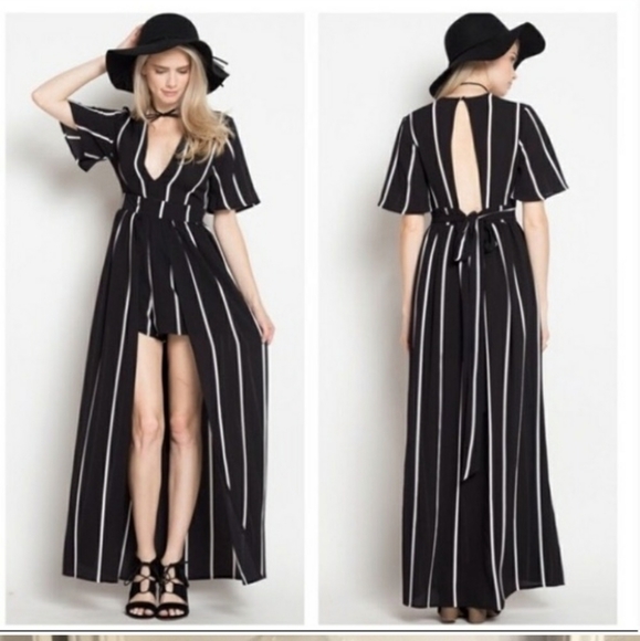 Beautiful Black/White Romper/Dress - Picture 2 of 7